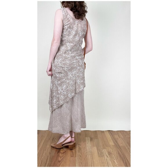 Vintage Summer Sundress Slip Mini Midi Maxi Sun Dress Floral Coastal Boho Flowy - Picture 2 of 8